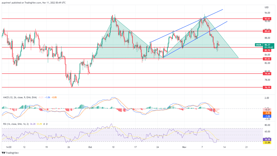 crude oil price chart 11 november 2022