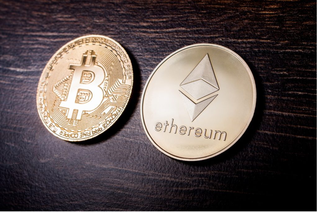Image of bitcoin and ethereum coins