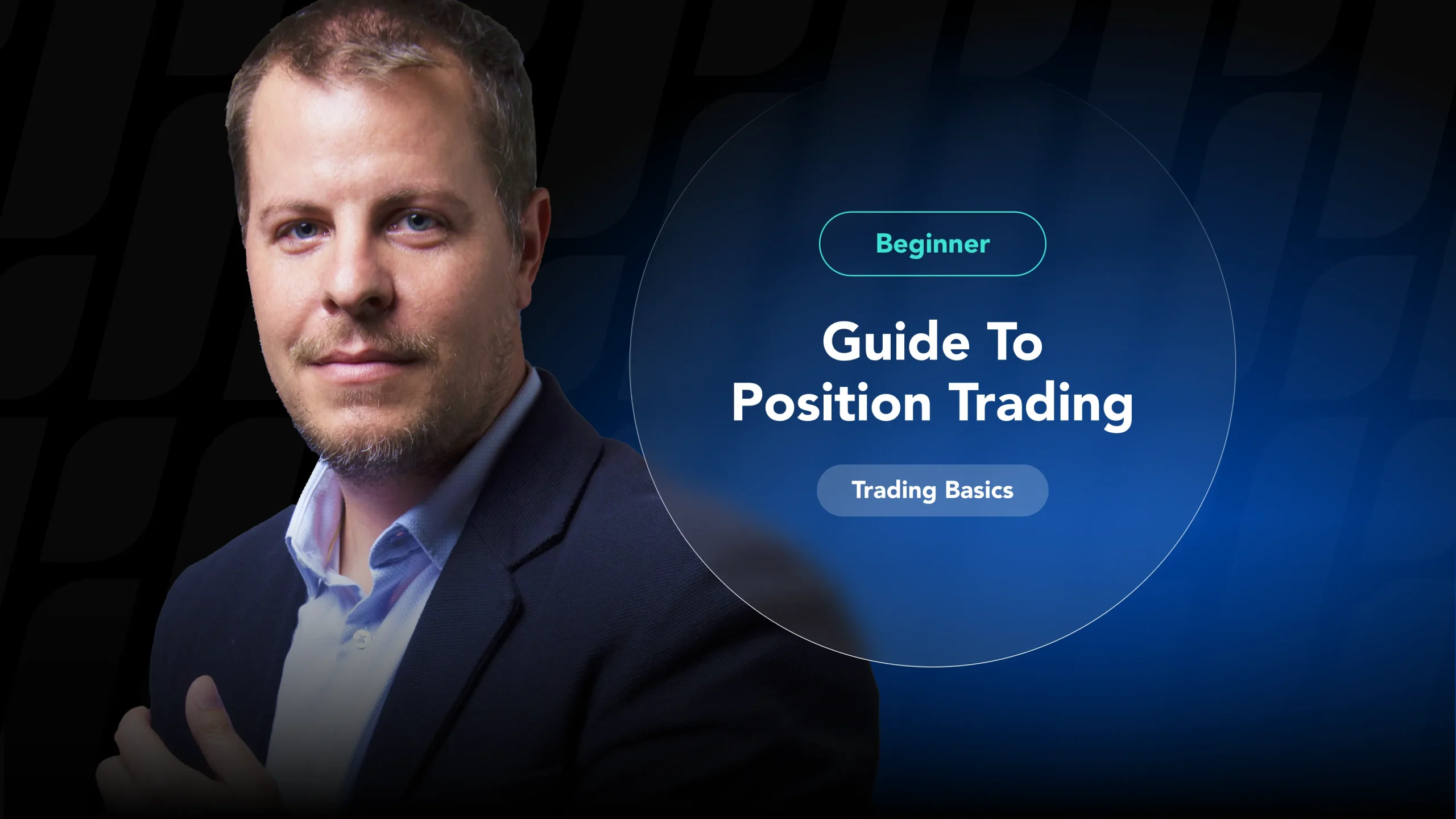 A beginner's guide to position trading, featuring a long-term investor analyzing charts.