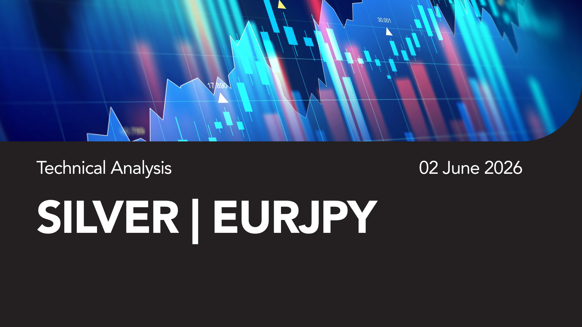 Technical Analysis banner with blue financial charts and the date 02 June 2026, showing SILVER | EURJPY.