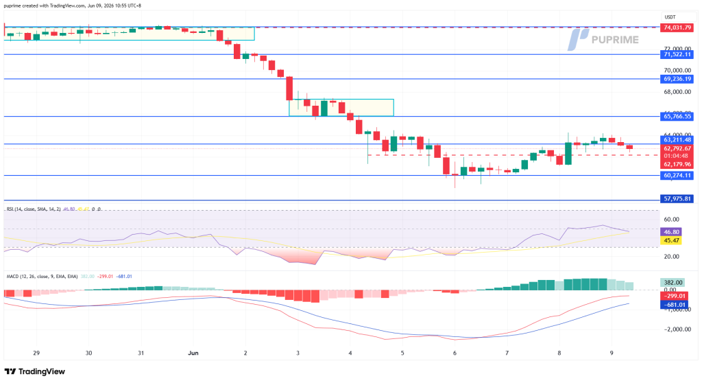 image – PU Prime | More Than Trading Candlestick price chart for a USDT pair with multiple blue support/resistance lines and a boxed consolidation area.